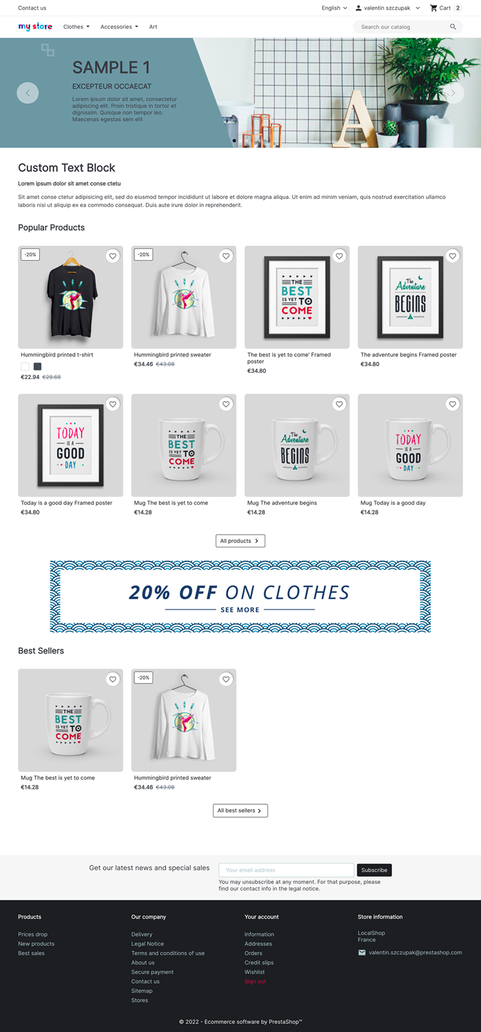 prestashop kolibrio tema