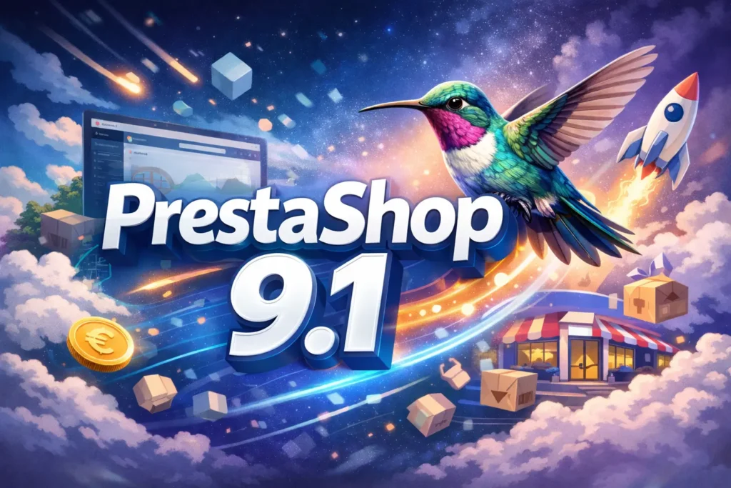 Prestashop 9.1 straipsnio iliustracija